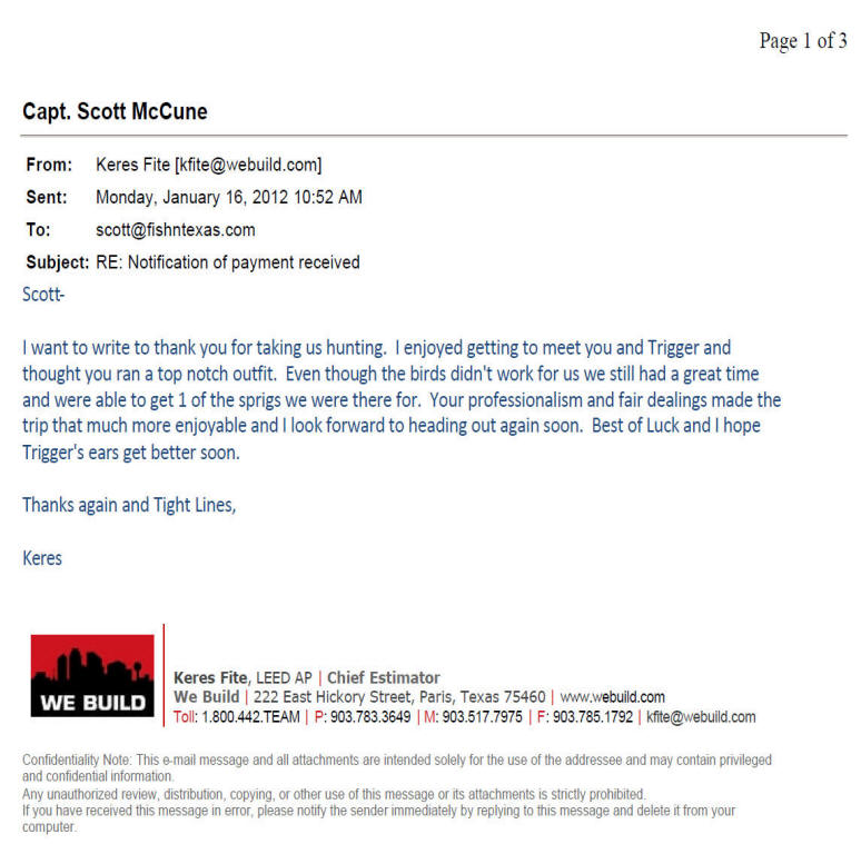 fishing and hunting testimonial