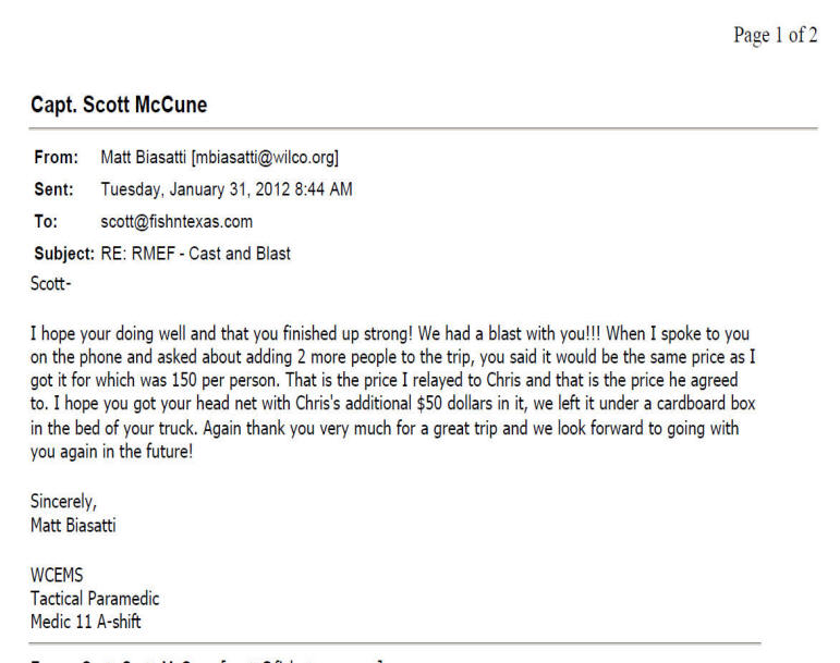 fishing and hunting testimonial
