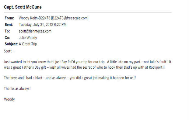 fishing testimonials